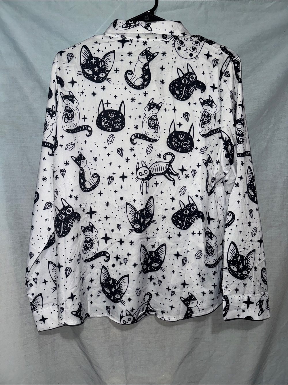 Cat Patterned Button Up - Picture 6 of 9